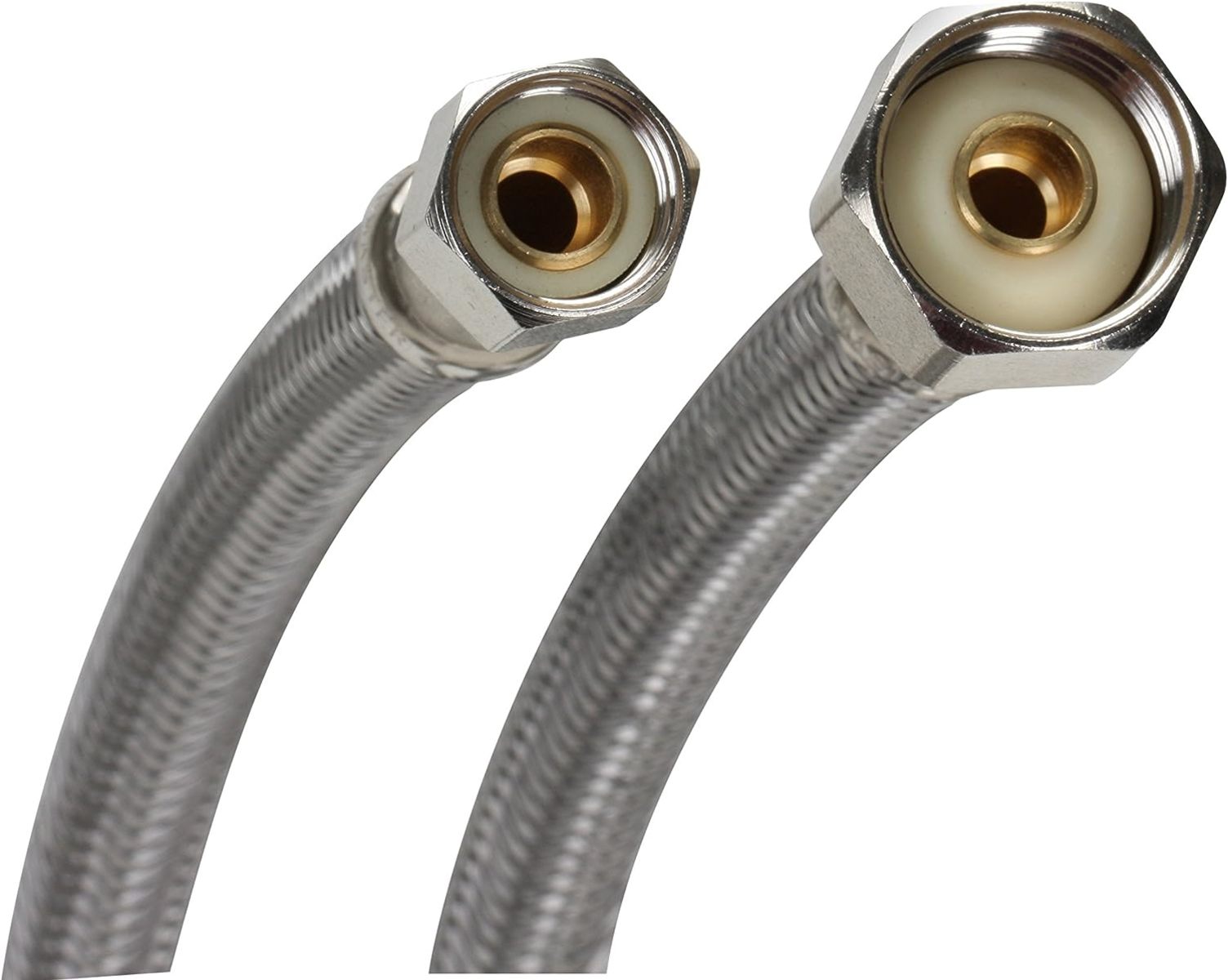 B1F20 - Genuine OEM Fluidmaster Faucet Braided Supply Line, 20", 3/8” Comp. x 1/2” F.I.P